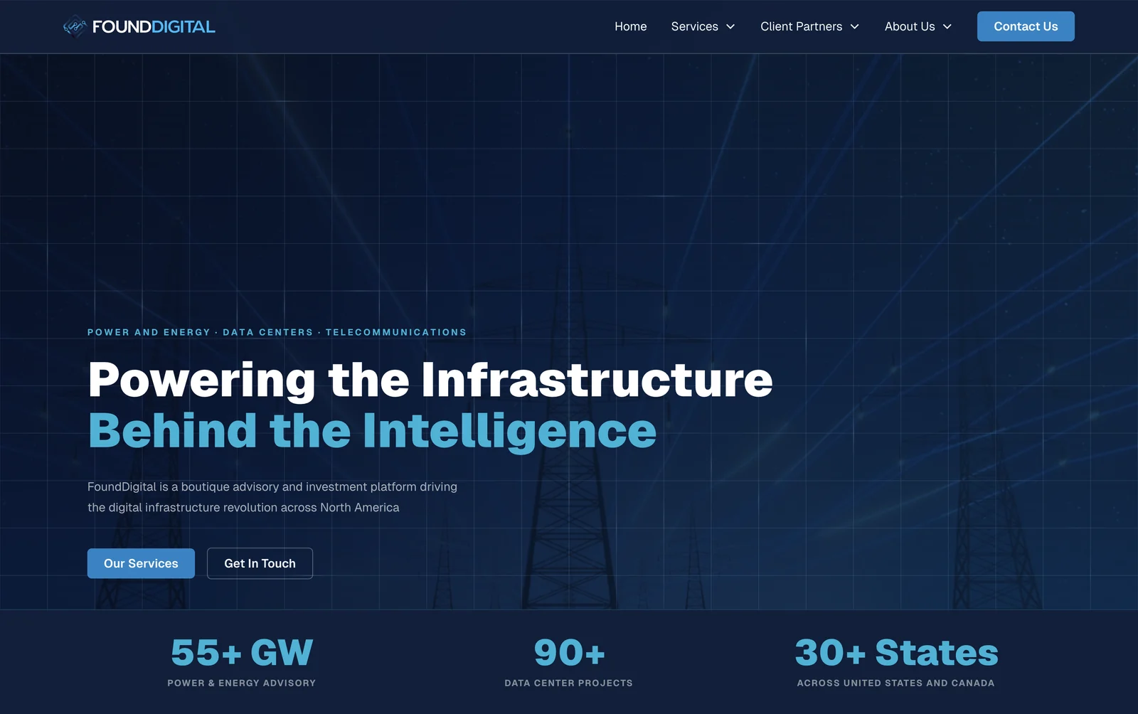 FoundDigital homepage rebuilt by Verdikt